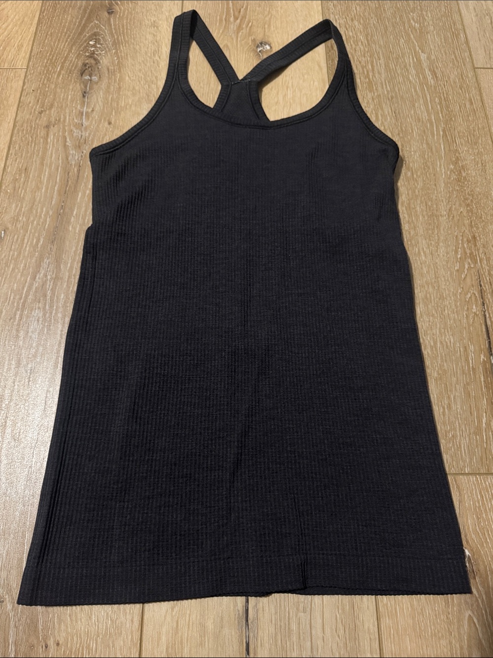 Lululemon Women's Black Ribbed Racerback Tank Top